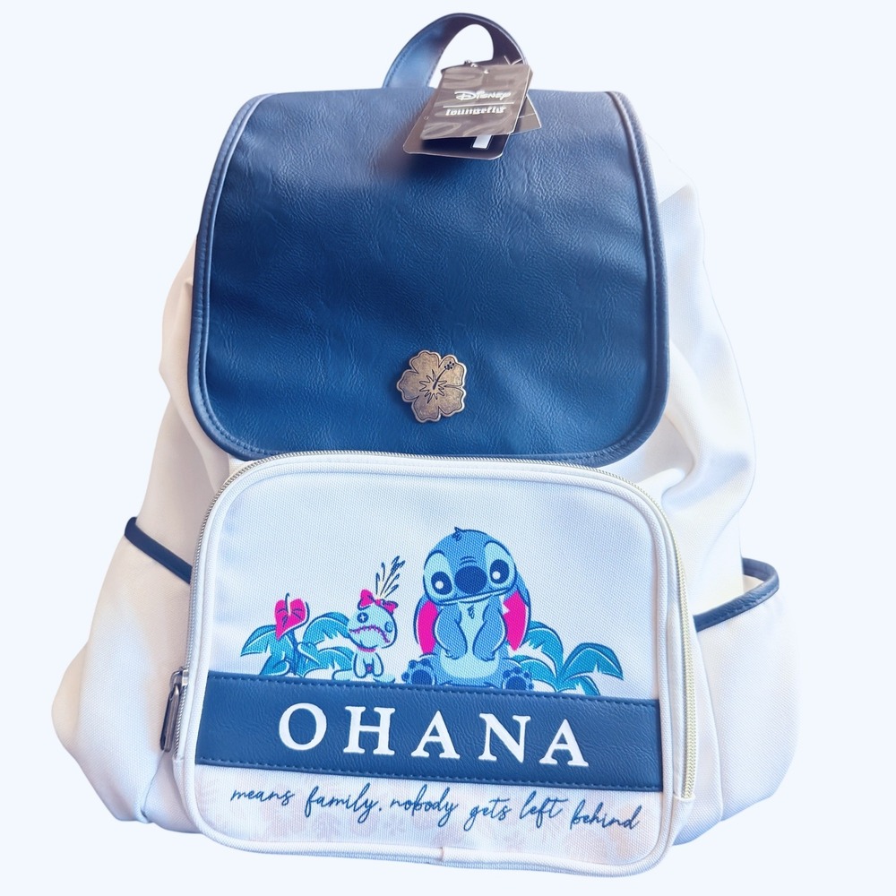 Loungefly Disney Ohana Stitch Slouch Full Size Backpack Lilo & Stitch NWT